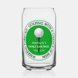 Funny Golf Golfing Golfer Ball T-shirt Bierblikje Blikvorm Glas