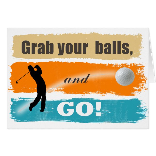 Funny Golf Grab Your Balls ID466 (Voorkant Horizontaal)