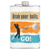 Funny Golf Grab Your Balls ID466 Heupfles (Voorkant)