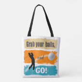 Funny Golf Grab Your Balls ID466 Tote Bag (Achterkant)