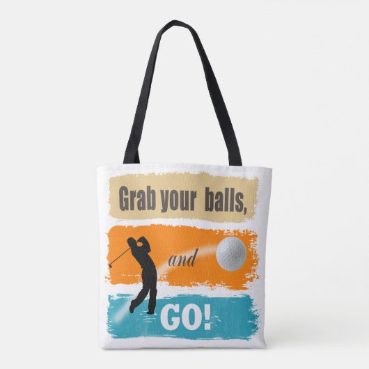 Funny Golf Grab Your Balls ID466 Tote Bag (Achterkant)