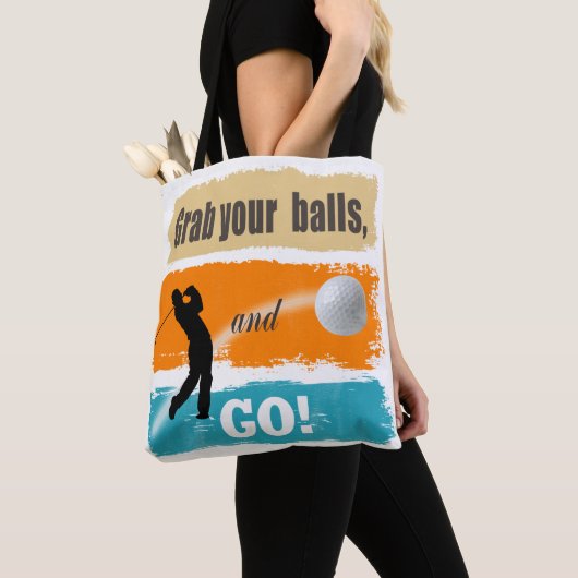 Funny Golf Grab Your Balls ID466 Tote Bag (Dichtbij)