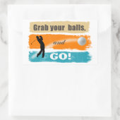 Funny Golf Grab Your Balls Rechthoekige Sticker (Tas)