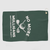 Funny Golf Groomsmen Bachelor Party Favors Golfhanddoek (Horizontaal)