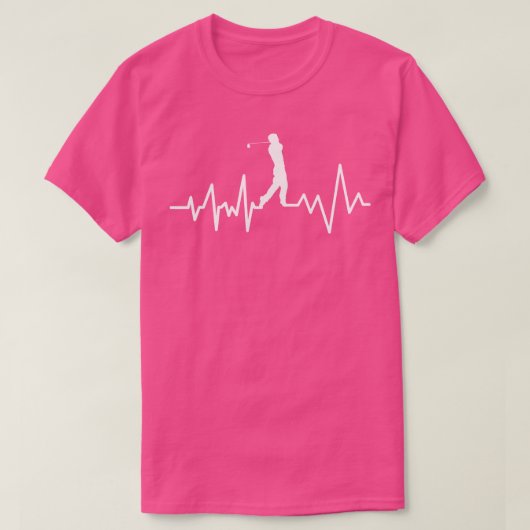 Funny Golf Heartbeat Fathers Day T-shirt (Design voorkant)