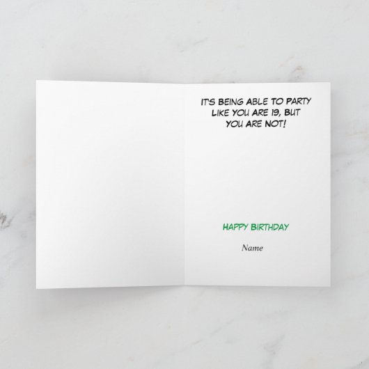 Funny Golf Hole 19 Verjaardag Kaart (Binnen)