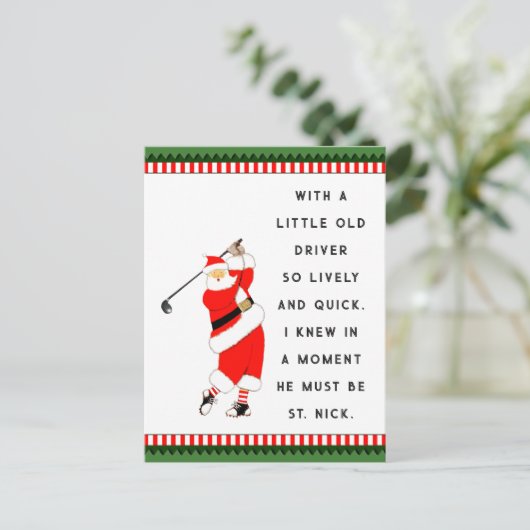 Funny Golf Holiday Briefkaarten (Staand voorkant)