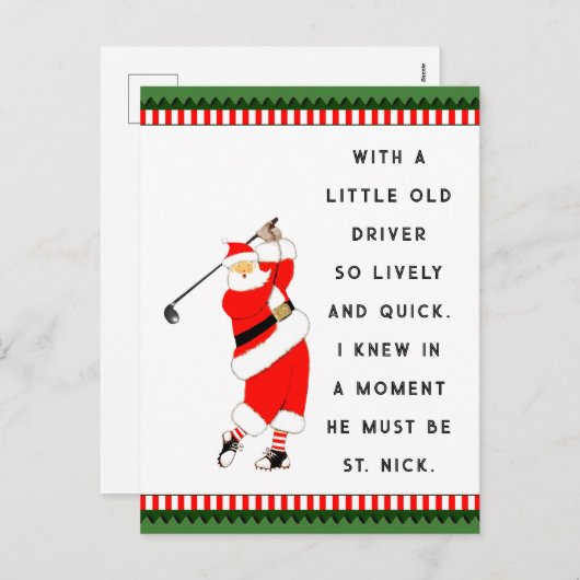 Funny Golf Holiday Briefkaarten (Voorkant / Achterkant)