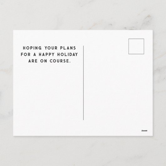 Funny Golf Holiday Briefkaarten (Achterkant)