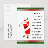 Funny Golf Holiday Briefkaarten (Voorkant / Achterkant)