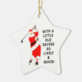 Funny Golf Holiday Gift Keramisch Ornament (Links)