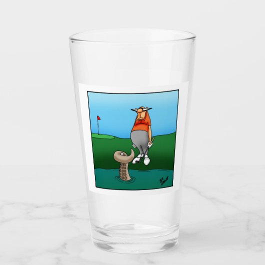 Funny Golf Humor Beer Glass Gift Glas (Voorkant)