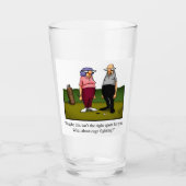 Funny Golf Humor Beer Glass Glas (Voorkant)