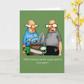 Funny Golf Humor Birthday Card Kaart (Gele Bloem)
