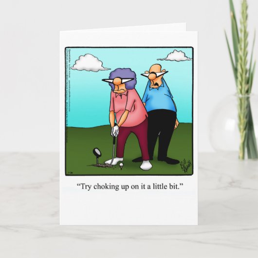 Funny Golf Humor Blank Wenskaart Kaart (Voorkant)