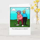 Funny Golf Humor Blank Wenskaart Kaart (Gele Bloem)