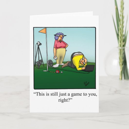 Funny Golf Humor Blank Wenskaart Kaart (Voorkant)