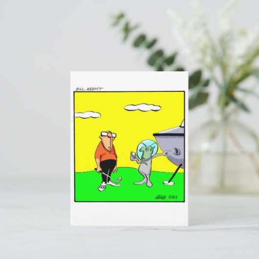 Funny Golf Humor Briefkaart (Staand voorkant)