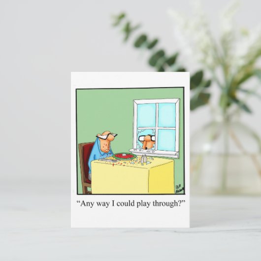 Funny Golf Humor Briefkaart (Staand voorkant)