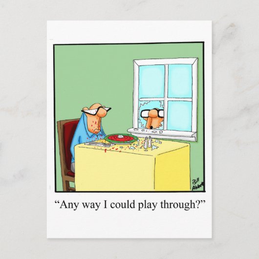 Funny Golf Humor Briefkaart (Voorkant)