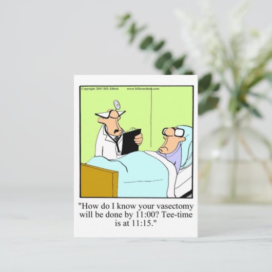 Funny Golf Humor Briefkaart (Staand voorkant)