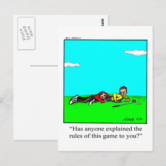Funny Golf Humor Briefkaart (Voorkant / Achterkant)