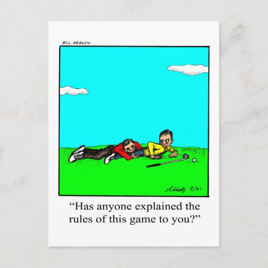 Funny Golf Humor Briefkaart (Voorkant)