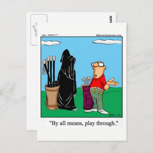 Funny Golf Humor Briefkaart (Voorkant / Achterkant)