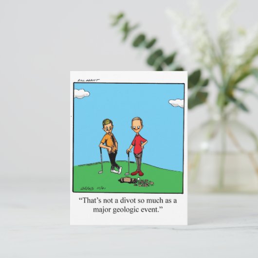 Funny Golf Humor Briefkaart (Staand voorkant)