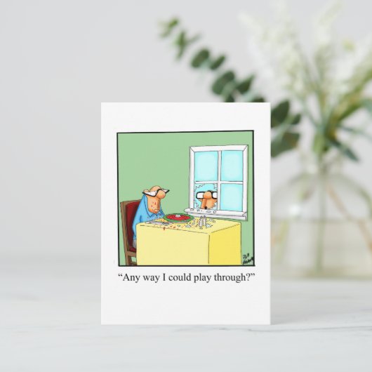 Funny Golf Humor Briefkaart (Staand voorkant)