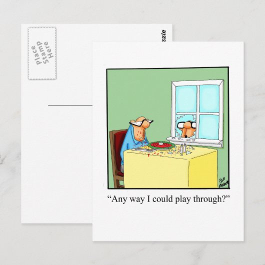 Funny Golf Humor Briefkaart (Voorkant / Achterkant)