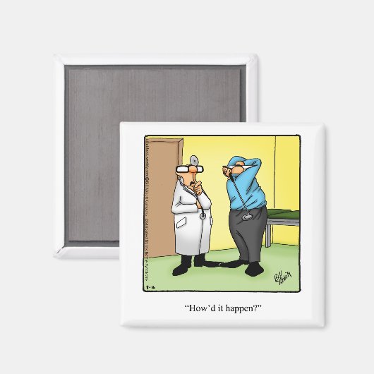 Funny Golf Humor Magnet (Voorkant / Achterkant)