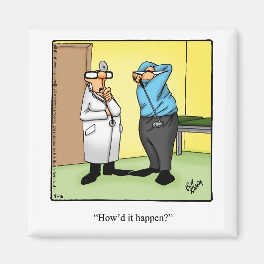 Funny Golf Humor Magnet (Voorkant)