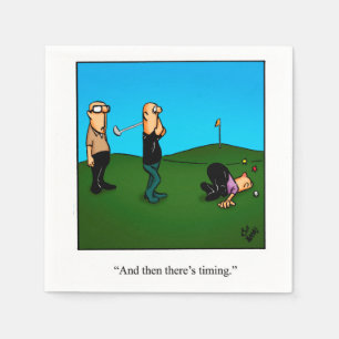 Funny Golf Humor Napkins Servet