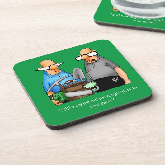 Funny Golf Humor Onderzetter Set Gift (Linkerzijde)