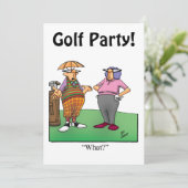 Funny Golf Humor Party Kaart (Staand voorkant)