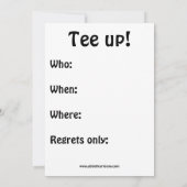 Funny Golf Humor Party Kaart (Achterkant)