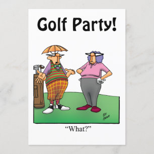 Funny Golf Humor Party Kaart