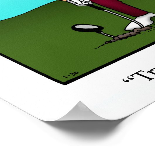 Funny Golf Humor Poster Gift (Hoek)