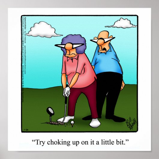 Funny Golf Humor Poster Gift (Voorkant)