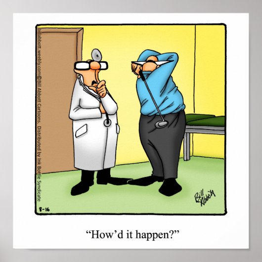 Funny Golf Humor Poster Gift (Voorkant)