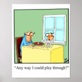 Funny Golf Humor Poster Gift (Voorkant)