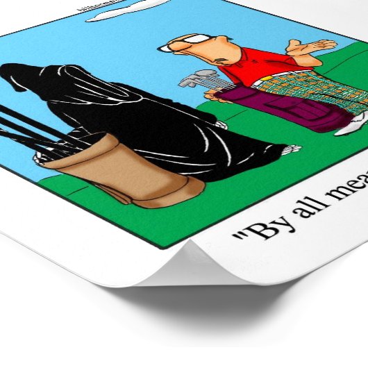 Funny Golf Humor Poster Gift (Hoek)