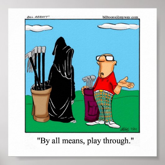 Funny Golf Humor Poster Gift (Voorkant)