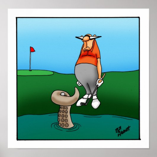 Funny Golf Humor Poster Gift (Voorkant)