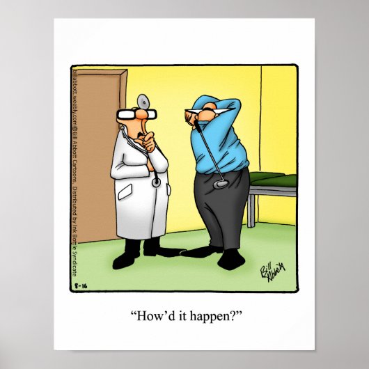 Funny Golf Humor Poster Gift (Voorkant)