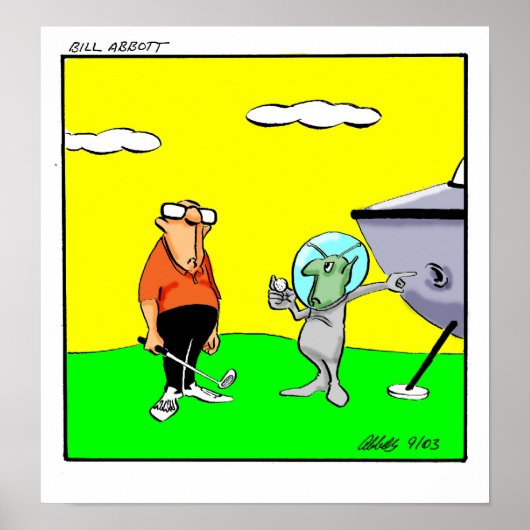 Funny Golf Humor Poster Gift (Voorkant)