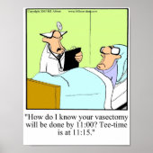 Funny Golf Humor Poster Gift (Voorkant)