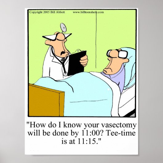 Funny Golf Humor Poster Gift (Voorkant)