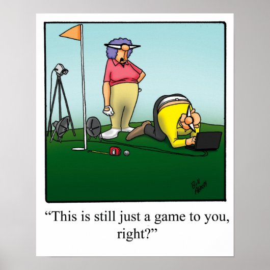 Funny Golf Humor Poster Gift (Voorkant)